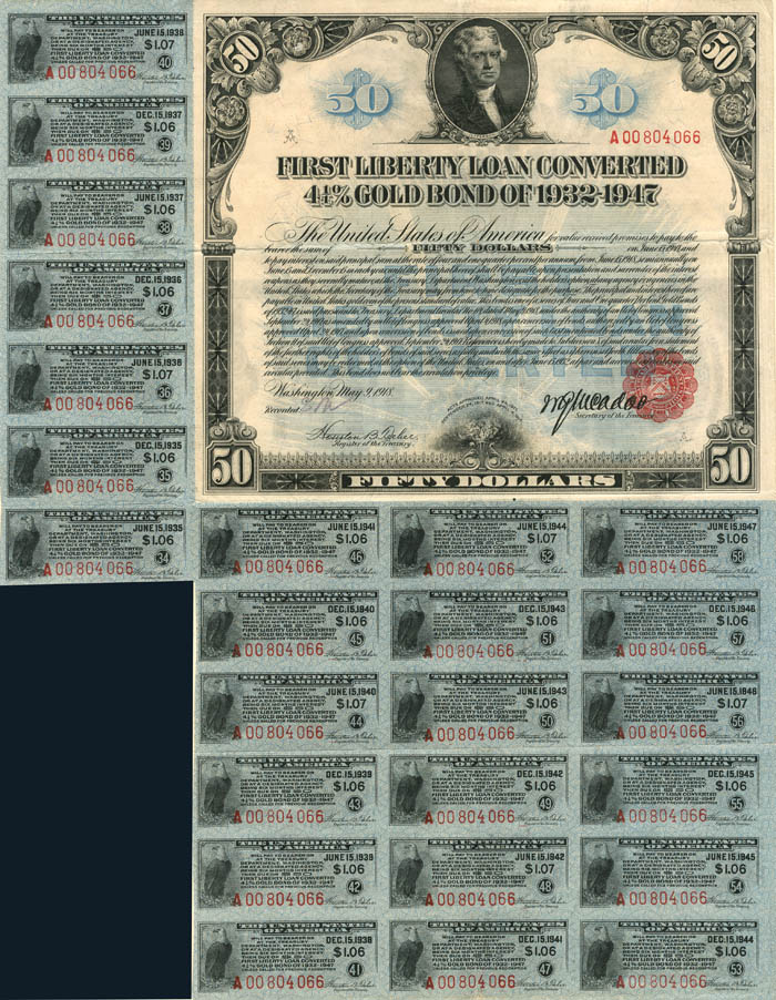 $50 First Liberty Loan Bond